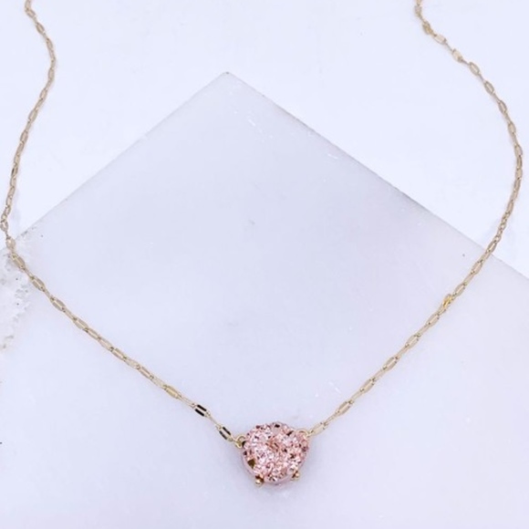 Des Feli Jewelry - Round Faux Druzy Pendant Necklace